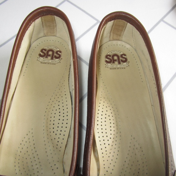 SAS Comfort Brown Penny Loafers Flats sz 9 1/2 - Picture 7 of 8